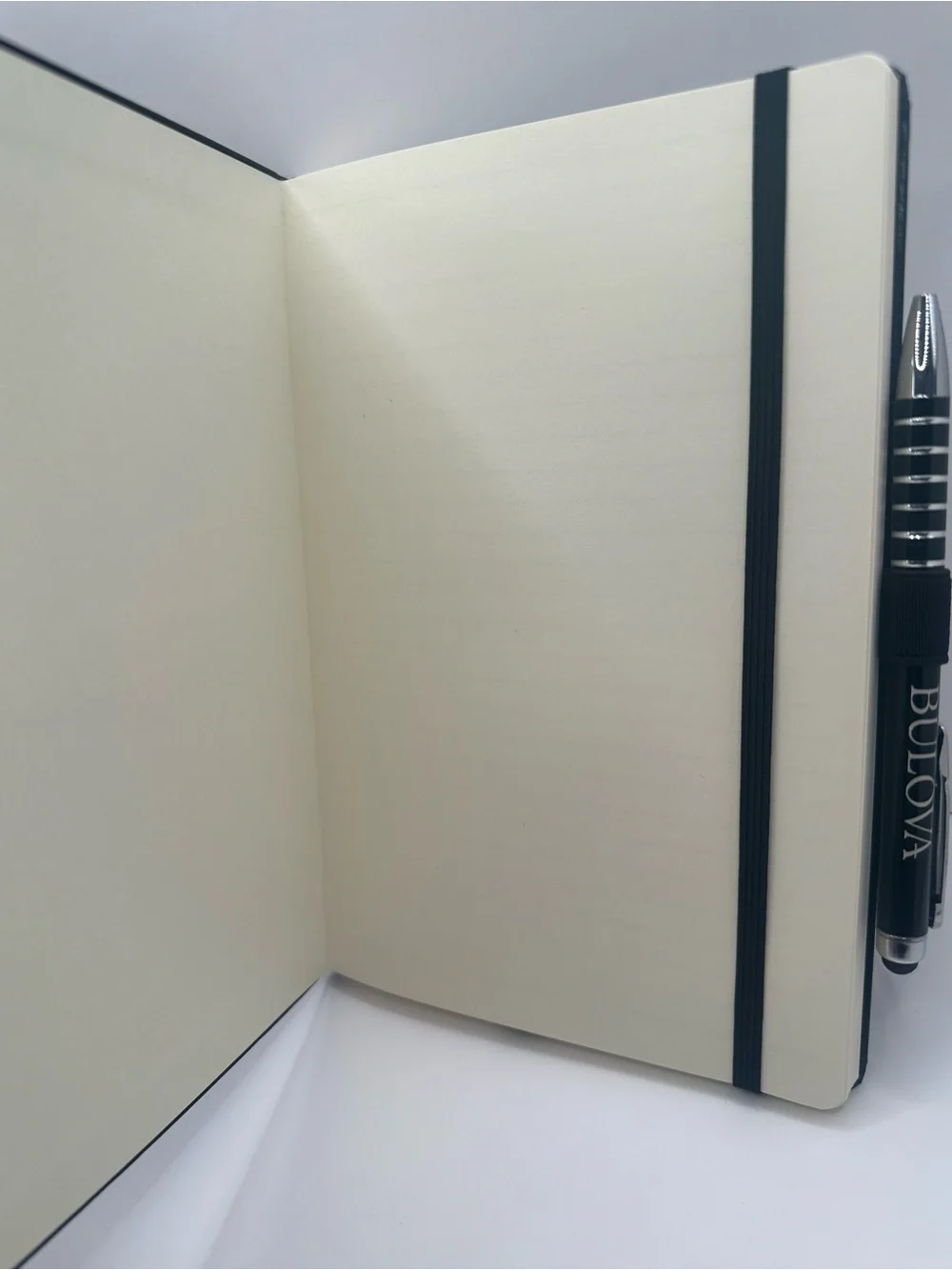 Bulova Black Notebook with Matching Black and Silver Pen